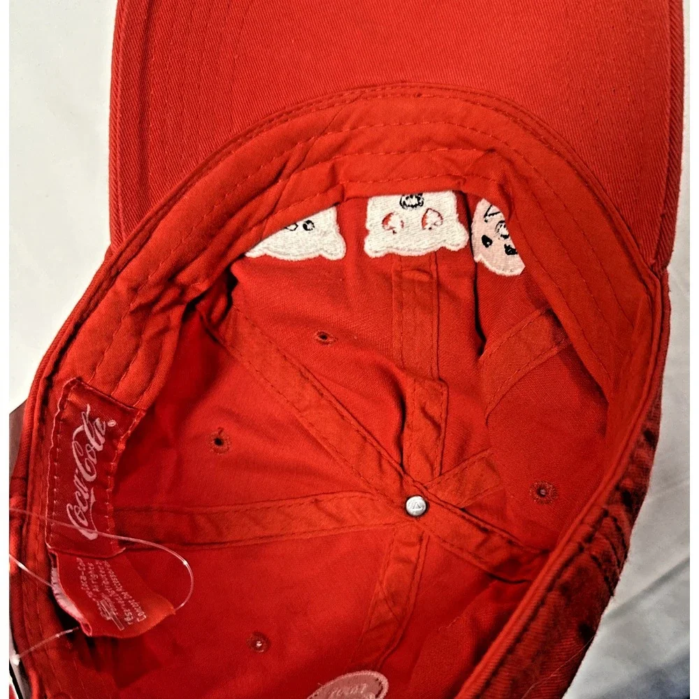 Coca Cola Vintage Small Polar Bears X 3 Emoji Red Hat Adjustable Enjoy Coca Cola